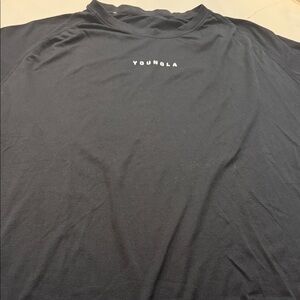 ⚡️YOUNGLA  BLACK ATHLETIC DRY TECH TEE MEN’S LARGE